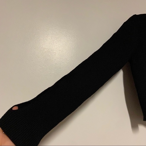 cider black long sleeves ribbed top Size M - Picture 7 of 7